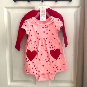 Valentines Day dress and sweater set NWT